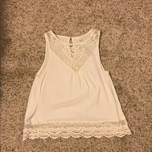 White boho tank top